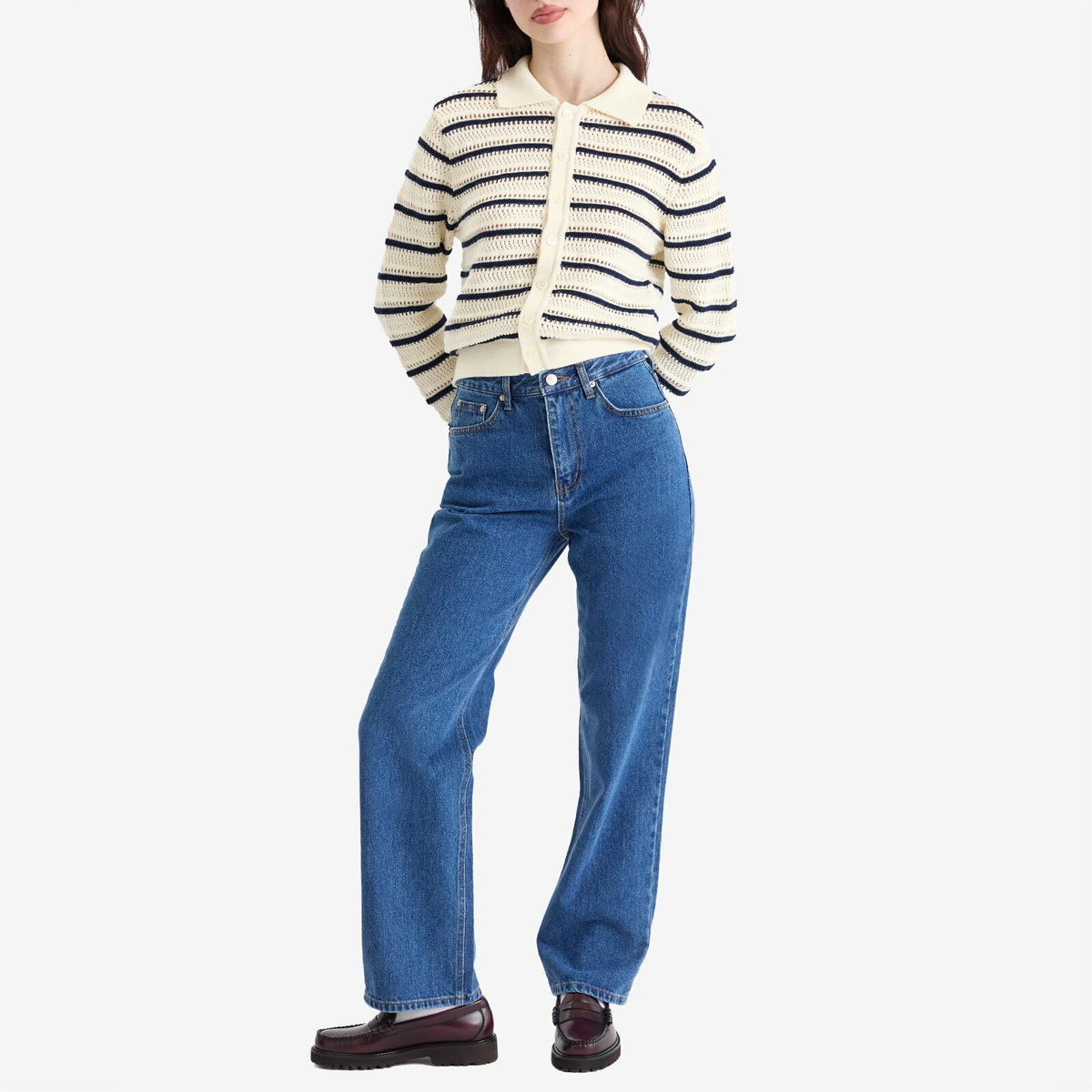 DUNST Women's Loose Fit Jeans in Classic Blue