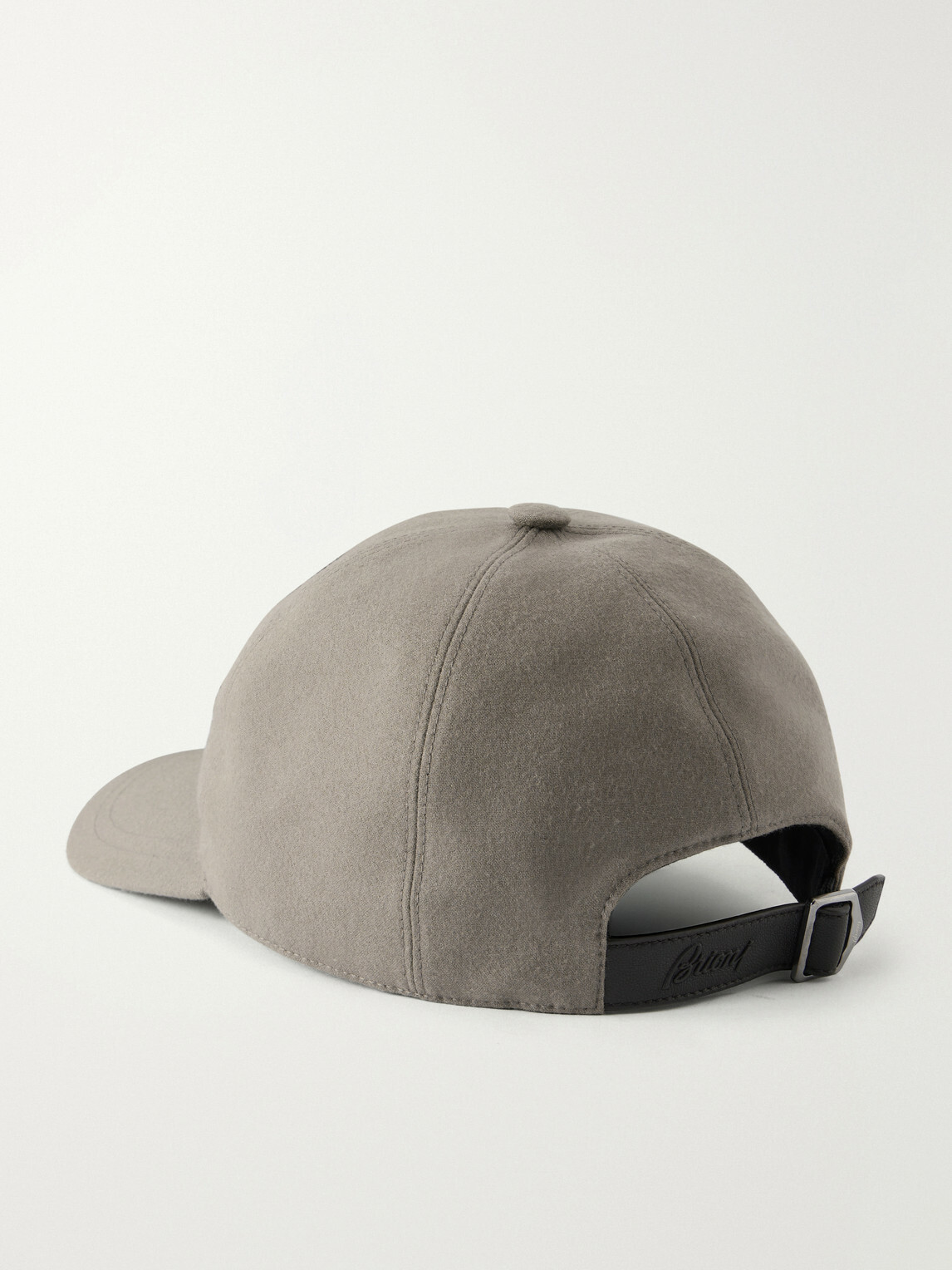 Brioni - Logo-Embroidered Cashmere-Blend Baseball Cap - Neutrals