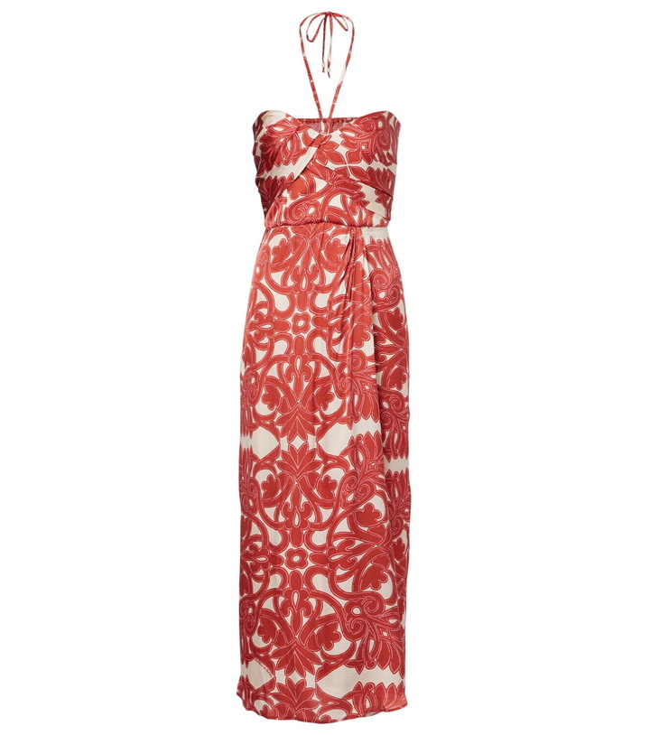 Photo: Poupette St Barth Collina printed satin midi dress