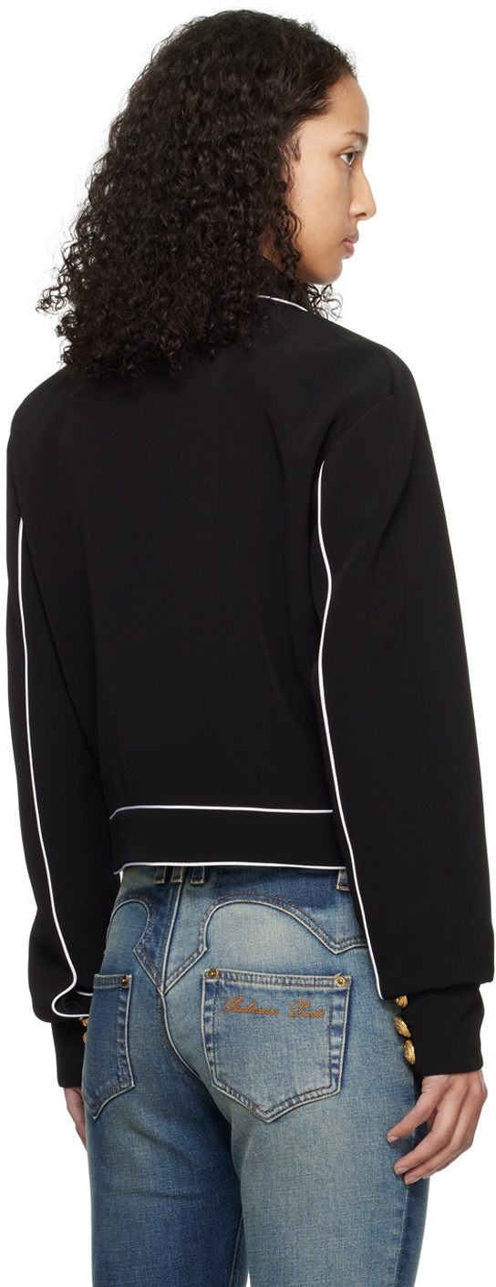 Balmain Black Piping Jacket