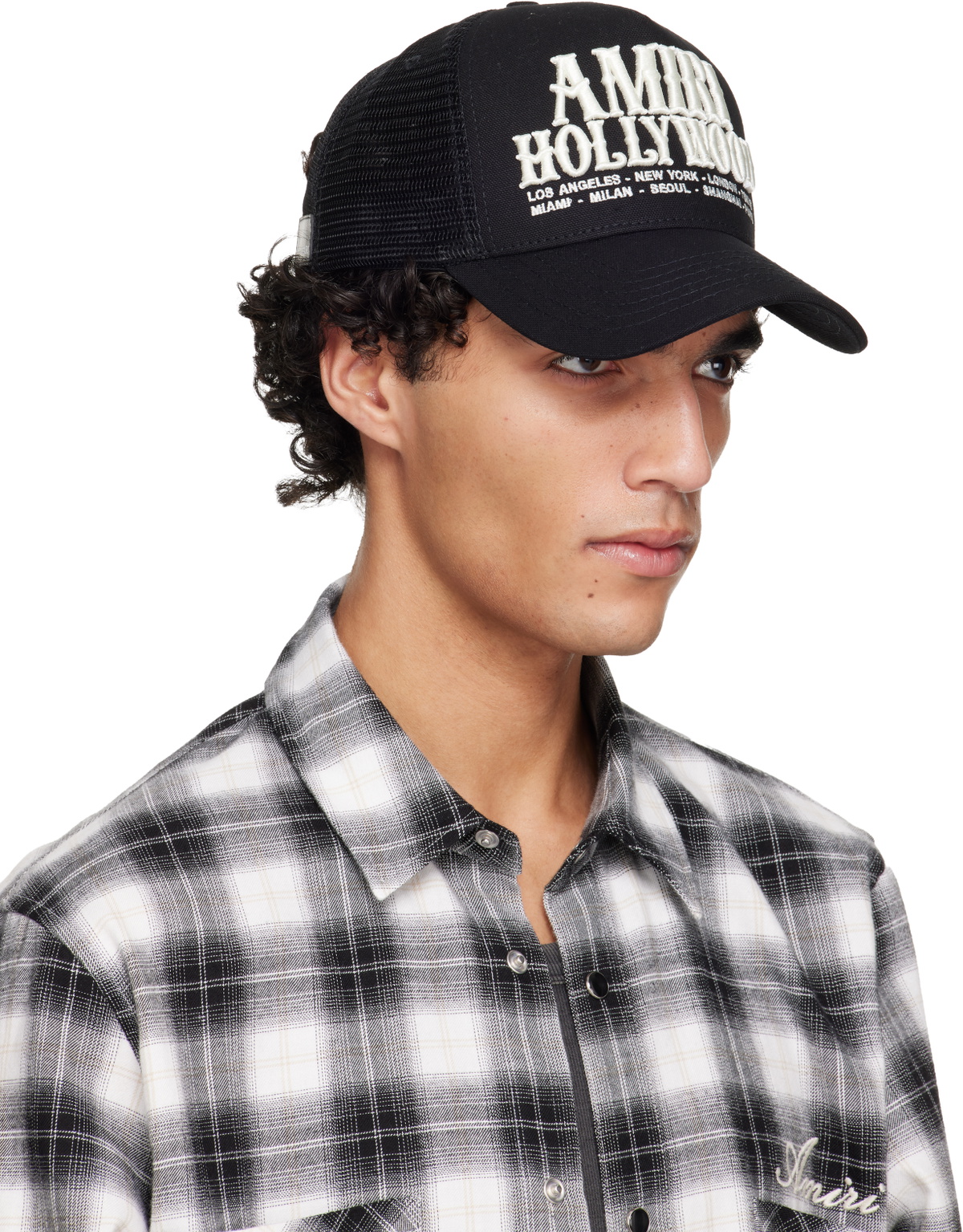 AMIRI Black 'AMIRI Hollywood' Trucker Cap Amiri