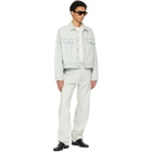 Fear of God Blue Bleached Denim Classic Trucker Jacket
