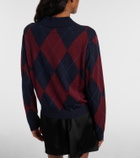 Leset James argyle wool polo sweater