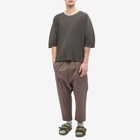 Homme Plissé Issey Miyake Men's Pleated Short Sleeve T-Shirt in Ebony Khaki