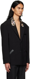 CALVINLUO Black Polyester Blazer