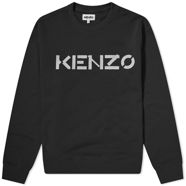 Photo: Kenzo Men's Bi-Colour Logo Crew Sweat in Black