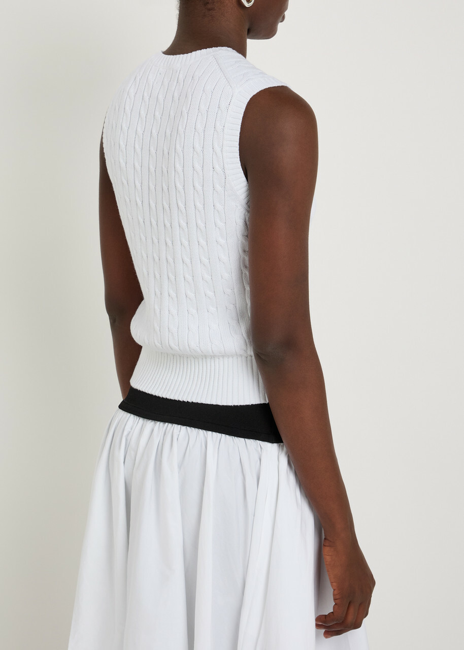 Polo Ralph Lauren Cable-knit Cotton Vest White