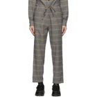 tss Navy and Yellow Check Drawstring Trousers