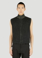 Aimless Compact Knit Sleeveless Sweater in Black