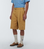 Gucci - Pleated cotton-twill shorts