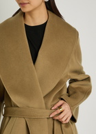 Rohe Double-faced Belted Wool and Cashmere-blend Coat Camel