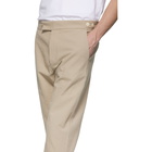 Maison Kitsune Beige Plain Seersucker Nico Trousers