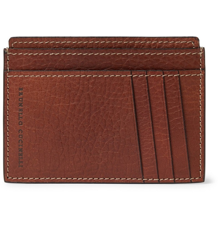 Photo: Brunello Cucinelli - Full-Grain Leather Cardholder - Brown