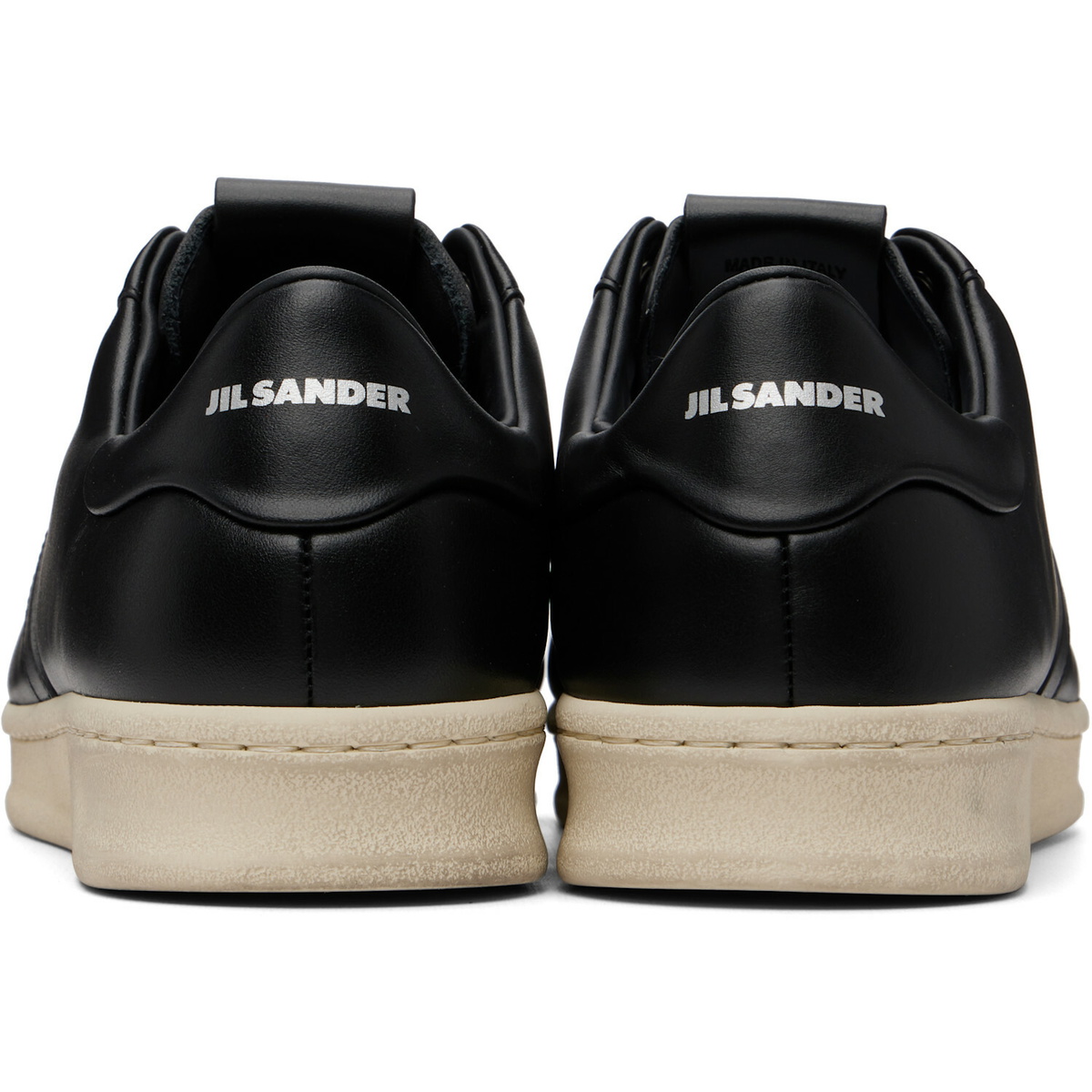 Jil Sander Black Leather Sneakers