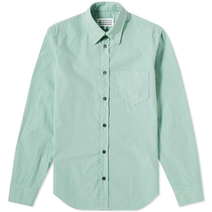 Photo: Maison Margiela 10 Slim Fit Garment Dyed Shirt Green