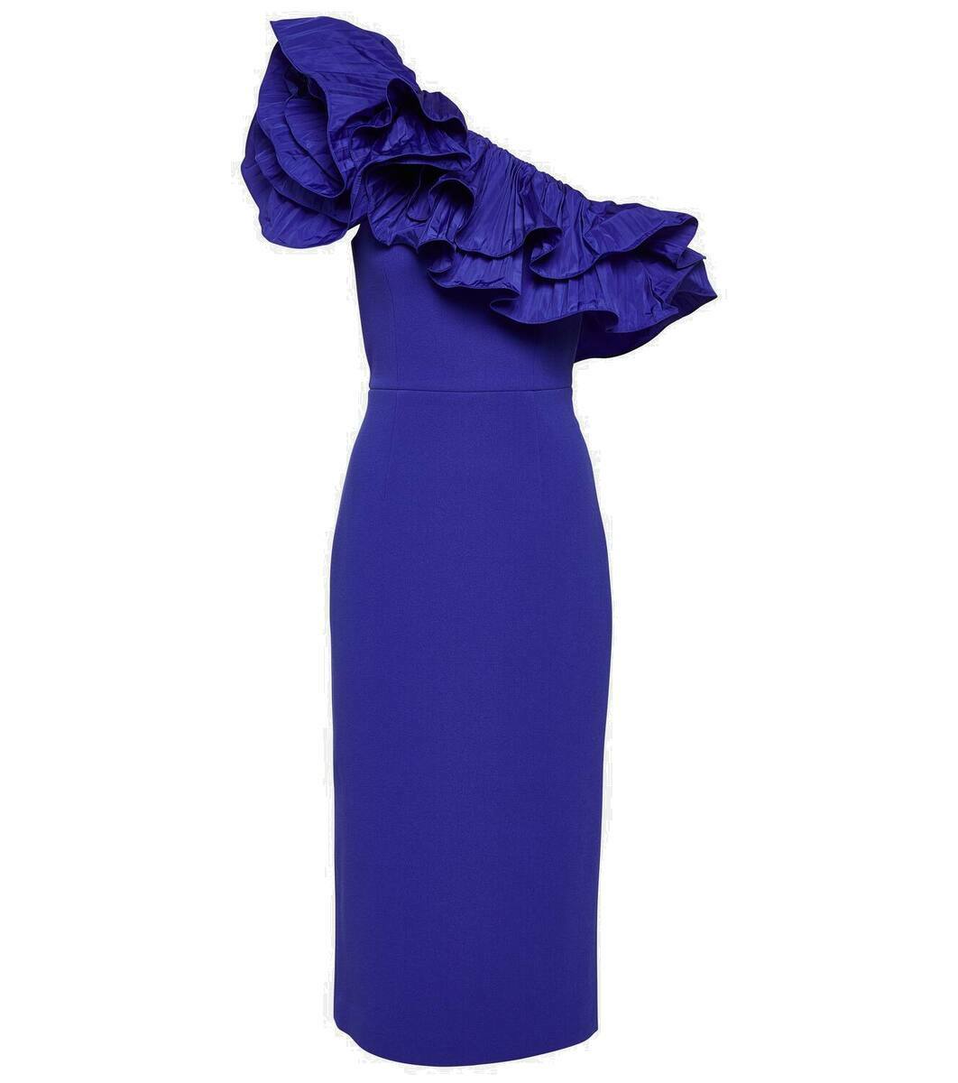 royal blue and white prom dresses Charming White High Neck Prom Dress Royal Blue Embroidery-Bridelily