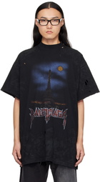 Balenciaga Black Paris Moon Oversized T-shirt