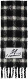 Marni Black & White Check Scarf