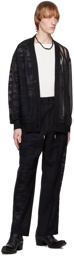 Feng Chen Wang Black Camo Cardigan