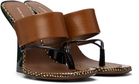Dries Van Noten Brown Leather Heeled Sandals
