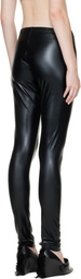 Junya Watanabe Black Nylon Stretch Leggings