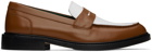 VINNY’s Brown & White Townee Two-Tone Loafers