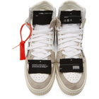 Off-White White and Grey Low 3.0 Off Court High-Top Sneakers