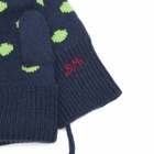 Damson Madder Women's Cable String Mittens in Charcoal/Lime 
