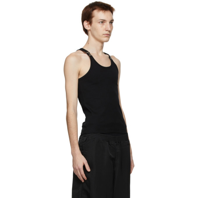 Dion Lee Black Hook and Eye Tank Top