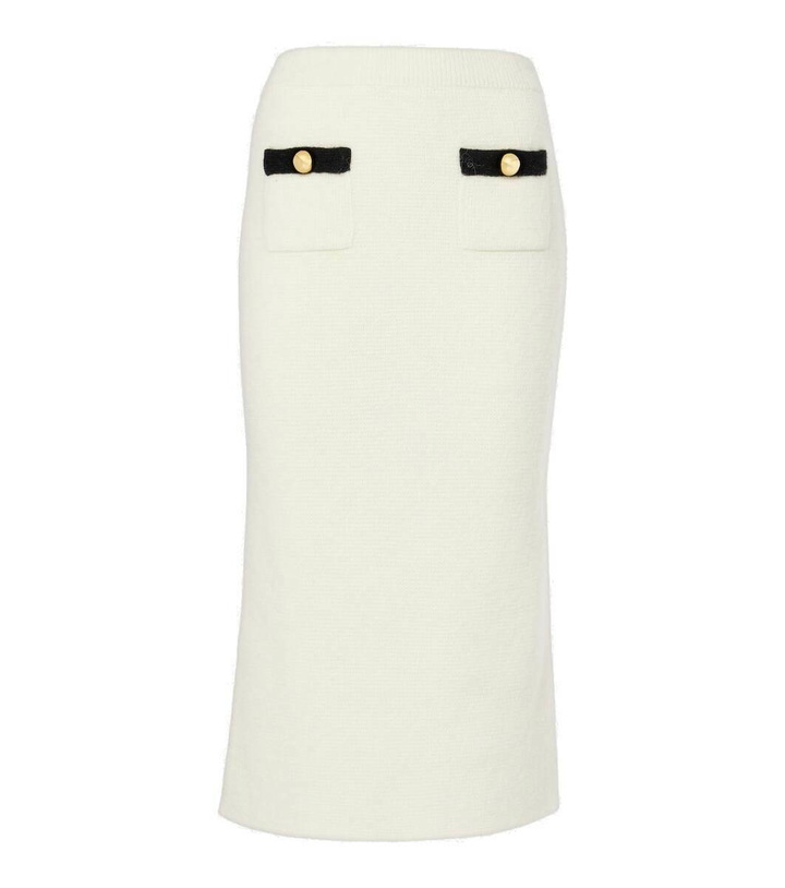 Photo: Alessandra Rich Alpaca and wool-blend midi skirt