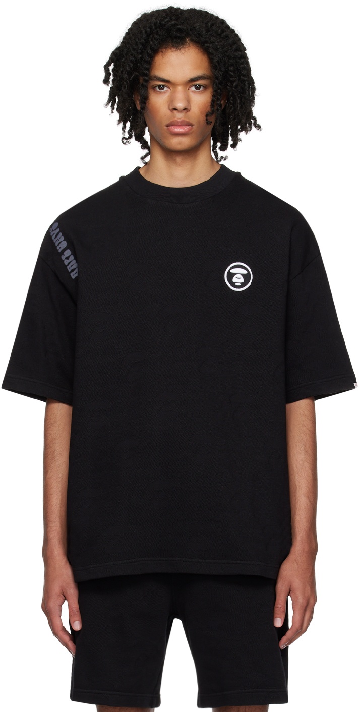 AAPE by A Bathing Ape Black Embroidered T-Shirt AAPE by A Bathing Ape