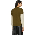 Loewe Khaki and Beige Ribbed Sweater