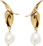 Erdem Gold Small Flower Bud Earrings