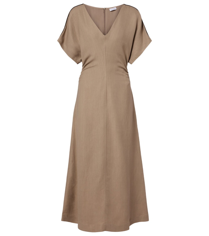 Photo: Brunello Cucinelli Monili midi dress