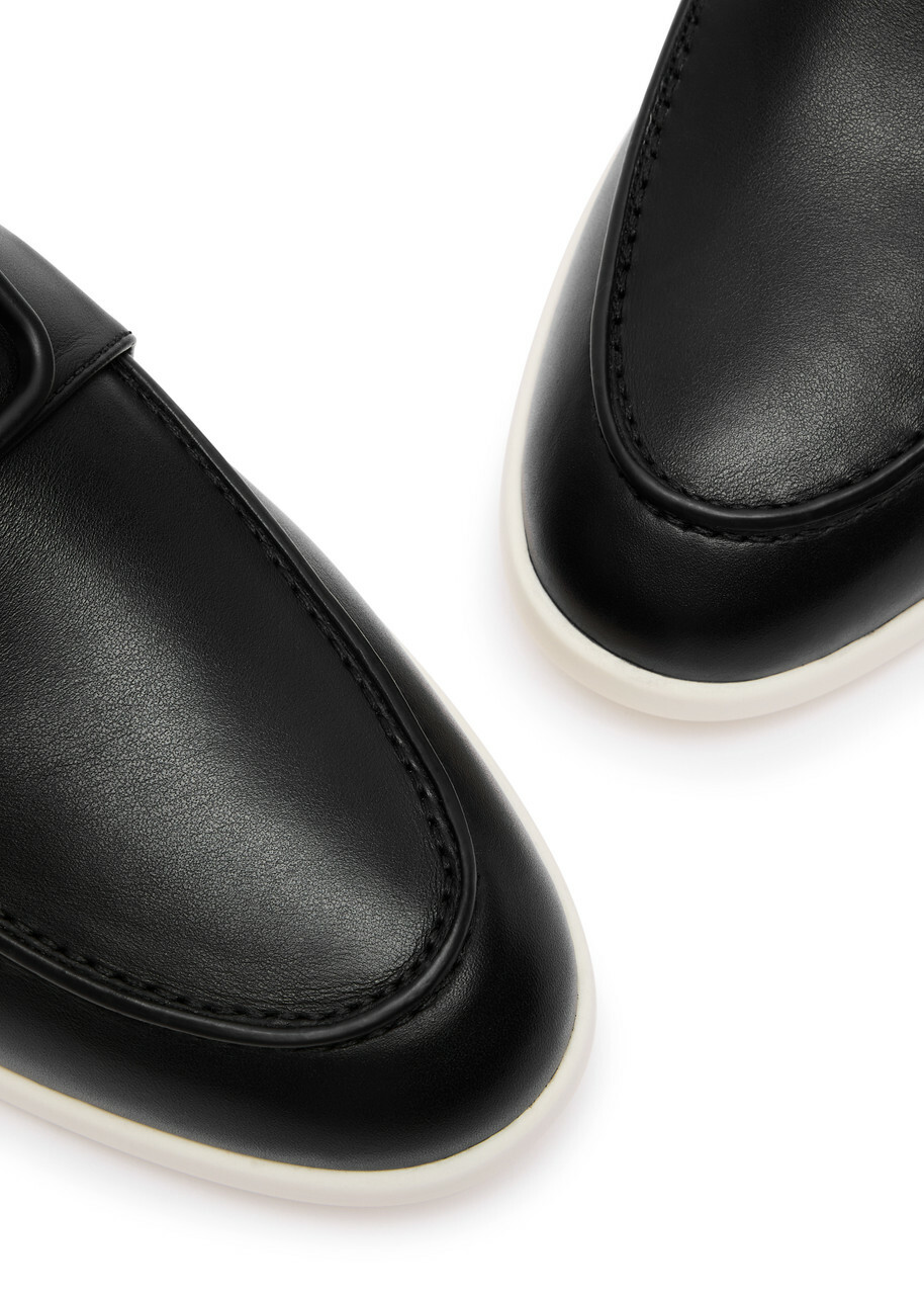 Valentino Leisure Flows Vlogo Leather Loafers Black