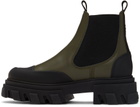 GANNI Green Low Chelsea Boots