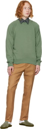 TOM FORD Green Garment-Dyed Sweatshirt