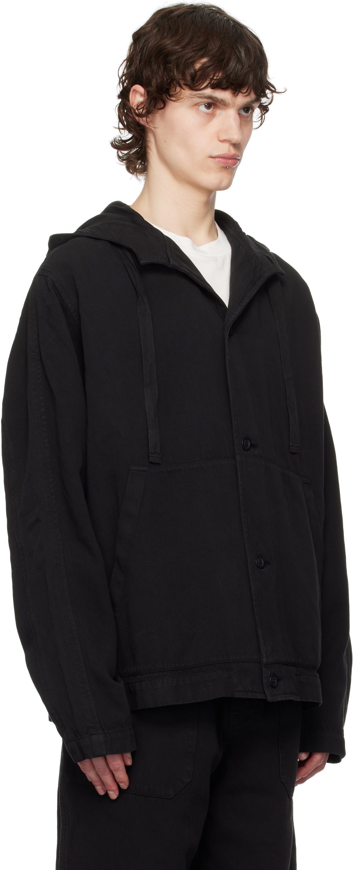 CASEY CASEY Black Worker Hoodie