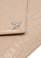 Vivienne Westwood Envelope Crocodile-effect Patent Leather Clutch - Cream - One Size