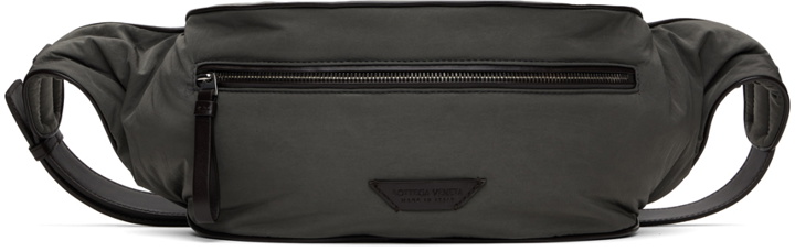 Photo: Bottega Veneta Gray Crossroad Small Bumbag