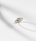 Stone and Strand Morrison 14kt gold ring with blue topaz