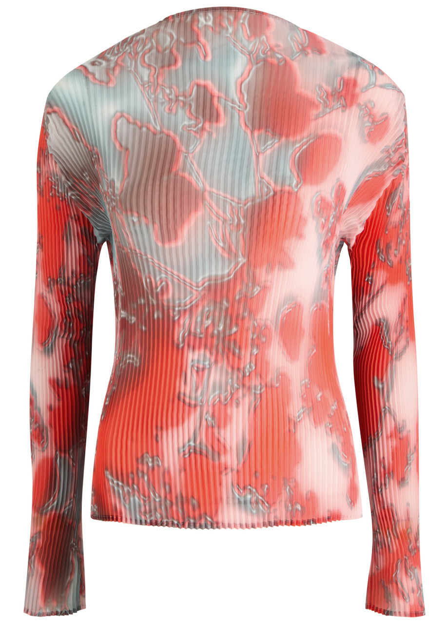 Julia Heuer Lee Pleated Chiffon top - Red - One Size
