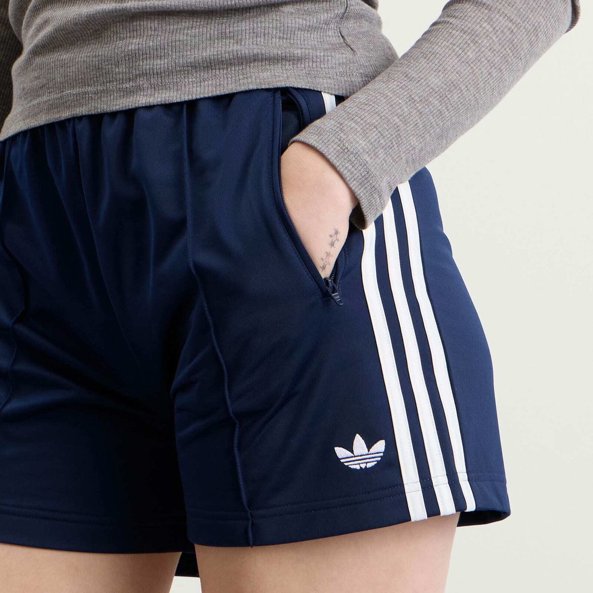 Adidas Women's Firebird Short in Night Indigo/White