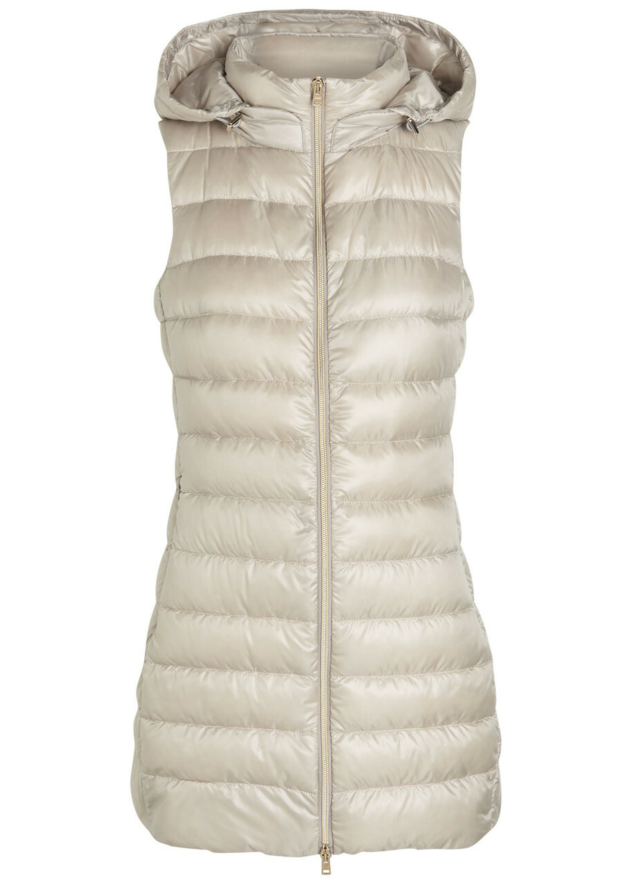 Herno Hooded Shell Gilet Grey