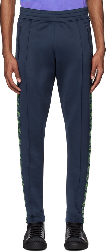 Photo: Moschino Blue Double Question Mark Track Pants