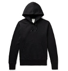Helmut Lang - Logo-Embroidered Printed Fleece-Back Cotton-Jersey Hoodie - Black