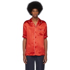 Gucci Red Print Back Bowling Shirt