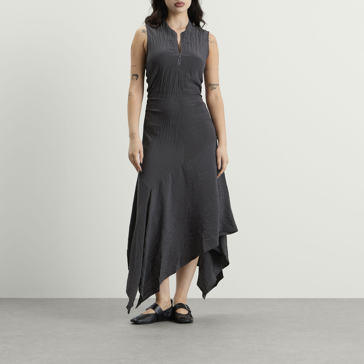 Won Hundred Women's Silla Dress in Asphalt