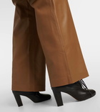 Yves Salomon High-rise leather wide-leg pants