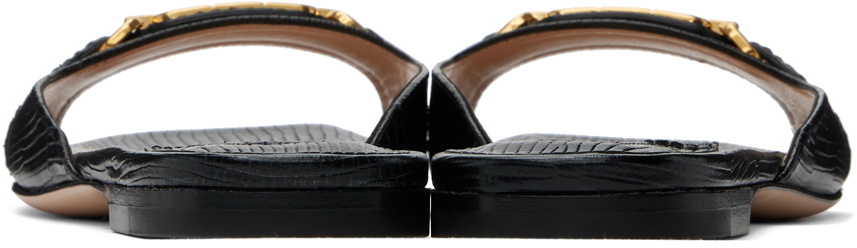 WHITNEY SLIDE IN WHITE CROCODILE LEATHER